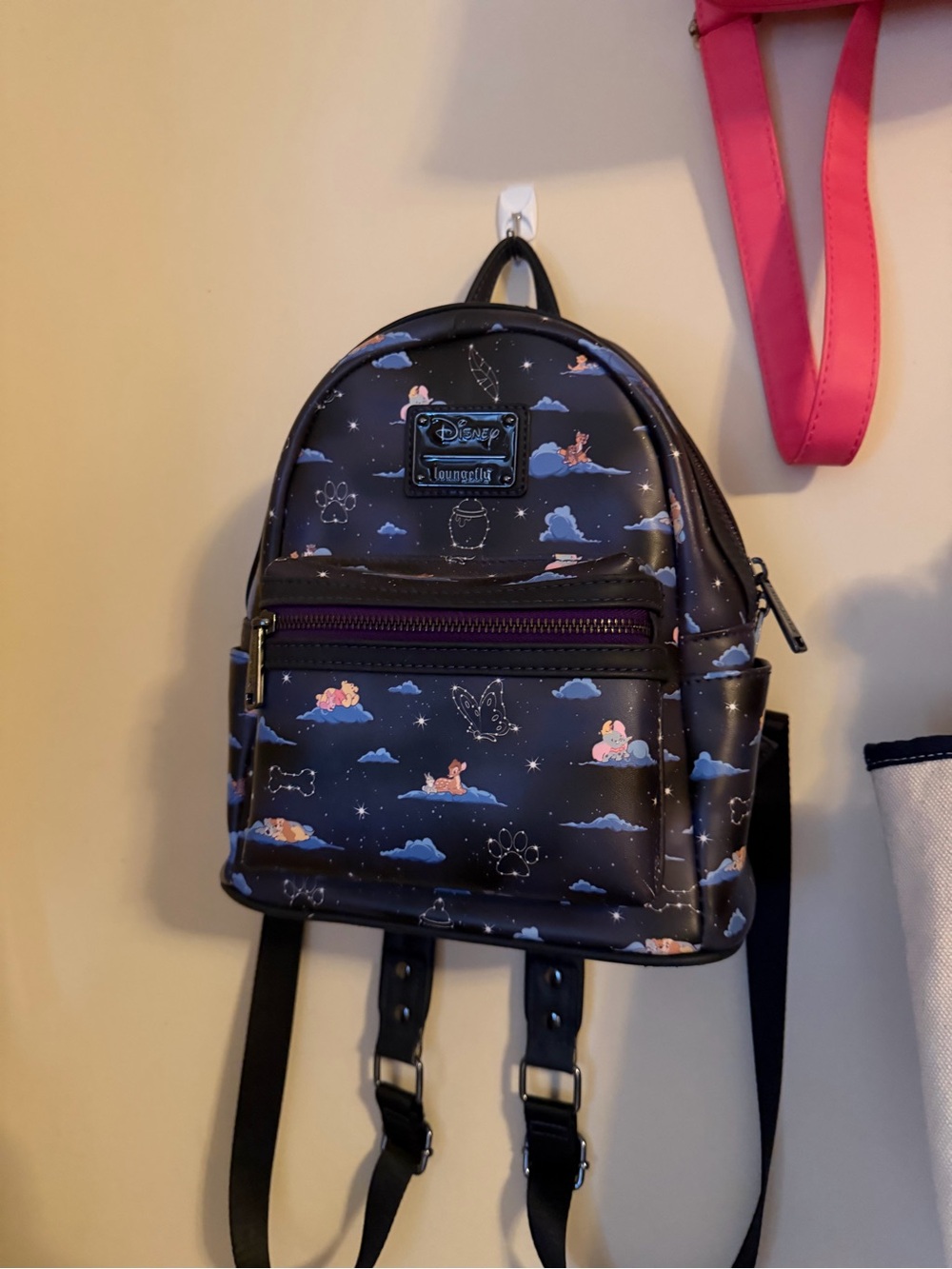 Loungefly Black Peter Pan Cloud Print Mini Backpack